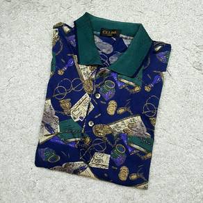 Vintage CELINE Paris Long Sleeve Polo T-shirt