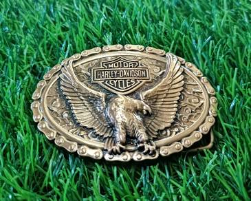 HD Harley Davidson solid steel belt buckle