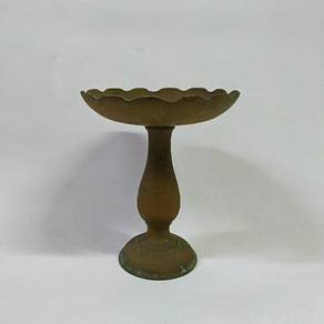 Vintage Solid Brass Bowl with Stand