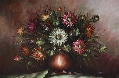 Timeless Vintage Blooms Oil Painting IV