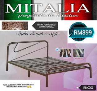 Katil Queen Besi Tebal Berkualiti | Katil Murah