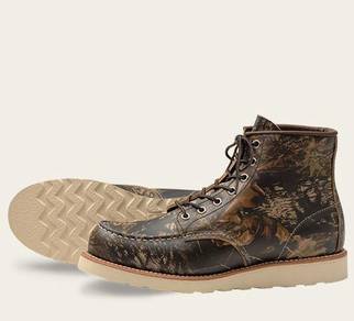 Work Boots Red Wing Moc Toe 6Inc Camouflage 8884