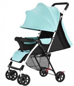 Blue biru stroller baby infant carrier light 1