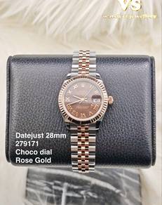 Rolex Datejust 28mm 279171 chocolate romans