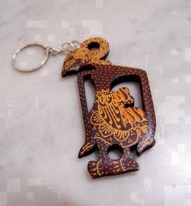 Bali Puppet Dancer Keychain (Wood)
