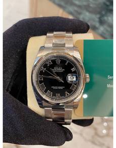 (New) Rolex Datejust 36 REF116200 Black Roman Dial