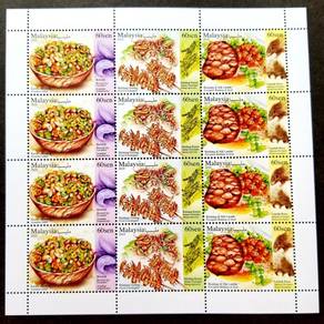 Mint Setenant Sheet Exotic Food Malaysia 2019