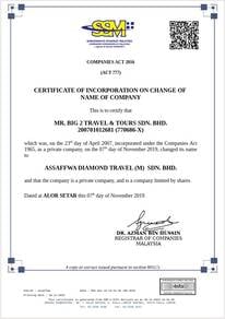 Fully Licensed Malaysian Travel Agency
