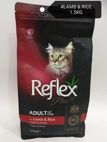 Reflex Plus Cat Food 1.5kg Lamb Rice Adult Kucing