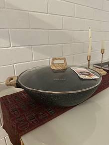 XL Marble Stone Non Stick Wok Pan 36cm