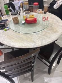 Meja Makan Marble 6 Kerusi