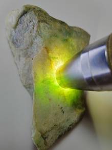 Ice Green with Flower Jadeite Jade Rough Stone