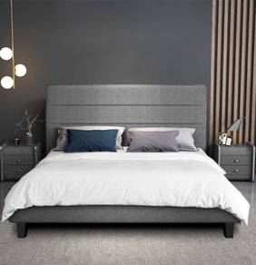 BK-D04Q NEW * Katil Queen Divan Bed Frame Grey