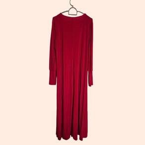 Red with Both Side Pockets Woman Jubah