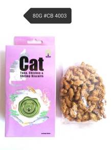 Agogo Tuna Chicken Shrimp Biscuits 80g Cat Snack