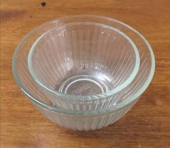 Mangkuk pyrex clear glass mixing bowl 2