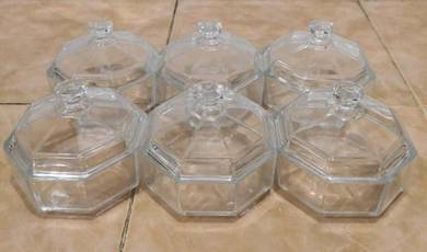 Mangkuk kuih arcoroc clear glass cookie bowl 6
