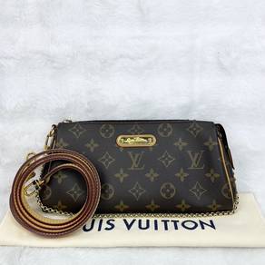 LV Pochette Eva Brown Monogram Chain Crossbody Bag