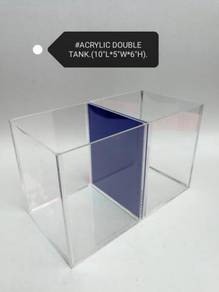 Acrylic Blue Fixed Divider Betta Aquarium Fish