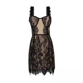 quality elegant black lace dress