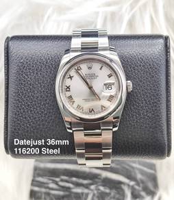 Rolex Datejust 36mm 116200 Silver Roman 2011 year