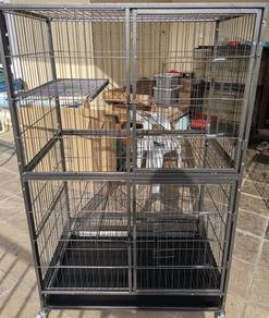 Sangkar Kucing Besar (Premium) - 2 Aras / 2 Zon.!