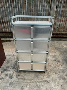 4 Tier Aluminium Kitchen Cabinet Rack Shelves Dapu