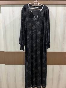 Black Floral Jubah