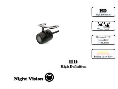 REAR VIEW REVERSE CAMERA HD Night vision Round