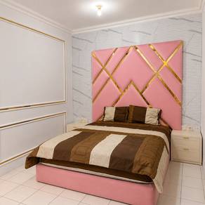 Katil Divan Premium Cross Golden Stripe
