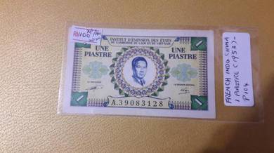 French Indo-China 1 Piastre 1953  Pick P104  AU