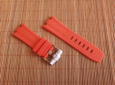 AUDEMARS PIGUET 28 mm Orange Rubber Watch Strap