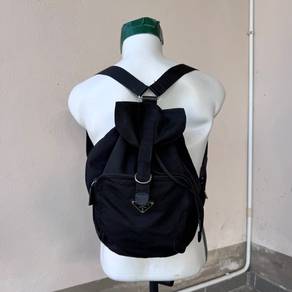 Prada Vela Nylon Tessuto Black Backpack