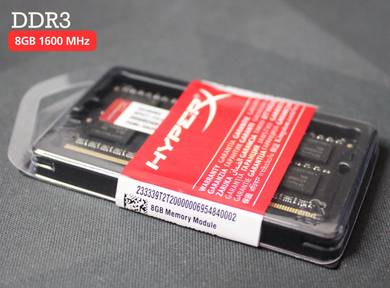 DDR3 RAM 8GB 1600MHz dan 1866MHz HYPERX