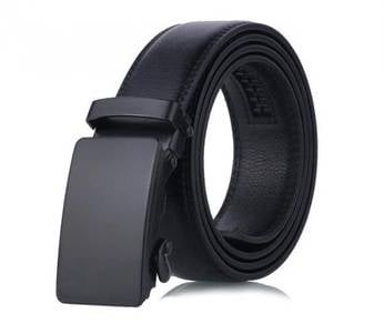 Black Tali Pinggang Lelaki Auto-Lock Buckle Belt