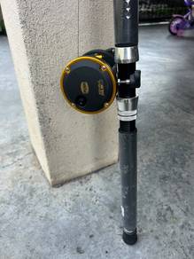 set pancing PENN Squall 30LWLH bersama rod Aiking
