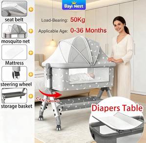 Baby Cot grey
