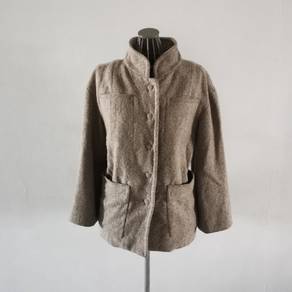 Marc Jacobs Tweed Mandarin Collar Coat
