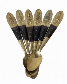 Vintage Thailand Siam Demitasse Teaspoon Set 6