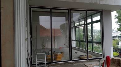 Pintu Sliding Bilik Tidur - (Aluminium-Kace)
