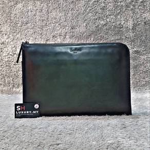 Berluti Scrito Leather GM Clutch