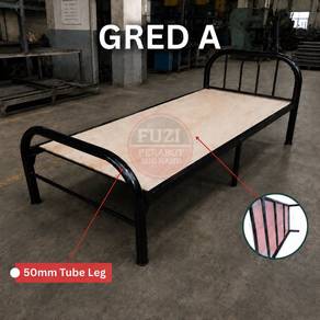 Katil Single Gred A Heavy Duty 6 Kaki | Katil Besi