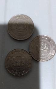 Singapore 50 cents coins