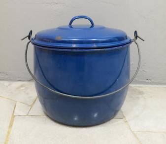 Large antique enamel pot periuk ayan