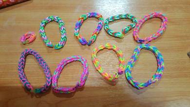Homemade Kids Loom Band Bracelet