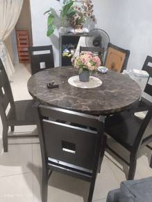 Meja Mable 6 seater colour Dark Brown 