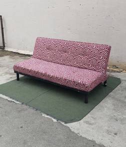 YD93G Kerusi Katil 6 Ft Sofa Bed Chair Fabric Red