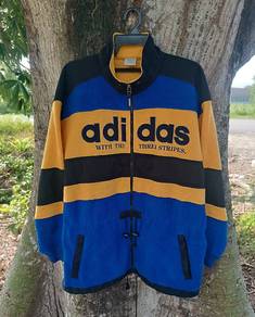 ADIDAS size L Adidas fleece vintage jacket Jaket 
