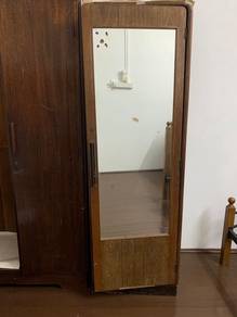 Vintage Wooden Wardrobe with Full Length Mirror