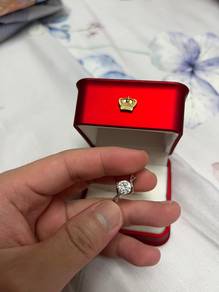 1 Carat D Grade Lab Grown Diamond RingSilver